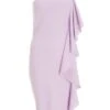Lilac One Shoulder Frill Midi Dress -Women Clothing Sales Store 00100037493 ZM