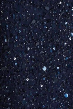 Navy Sequin Batwing Maxi Dress -Women Clothing Sales Store 00100037506 ZS