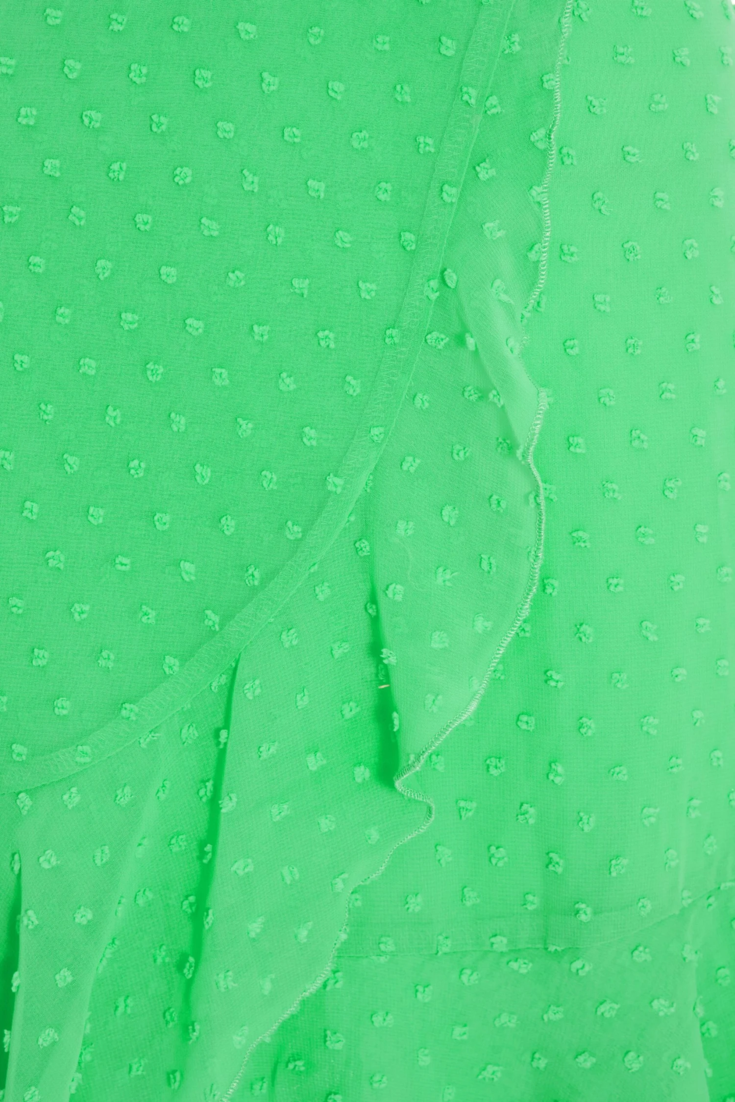 Green Chiffon Polka Dot Skater Dress 6 Green Chiffon Polka Dot Skater Dress - Image 6