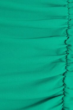 Green Ruched Bardot Maxi Dress 11 Green Ruched Bardot Maxi Dress -Women Clothing Sales Store 00100037581 ZS