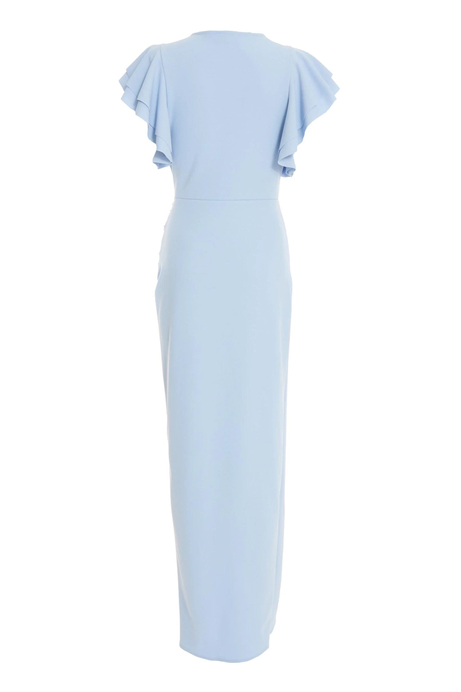 Light Blue Ruched Maxi Dress 5 Light Blue Ruched Maxi Dress - Image 5