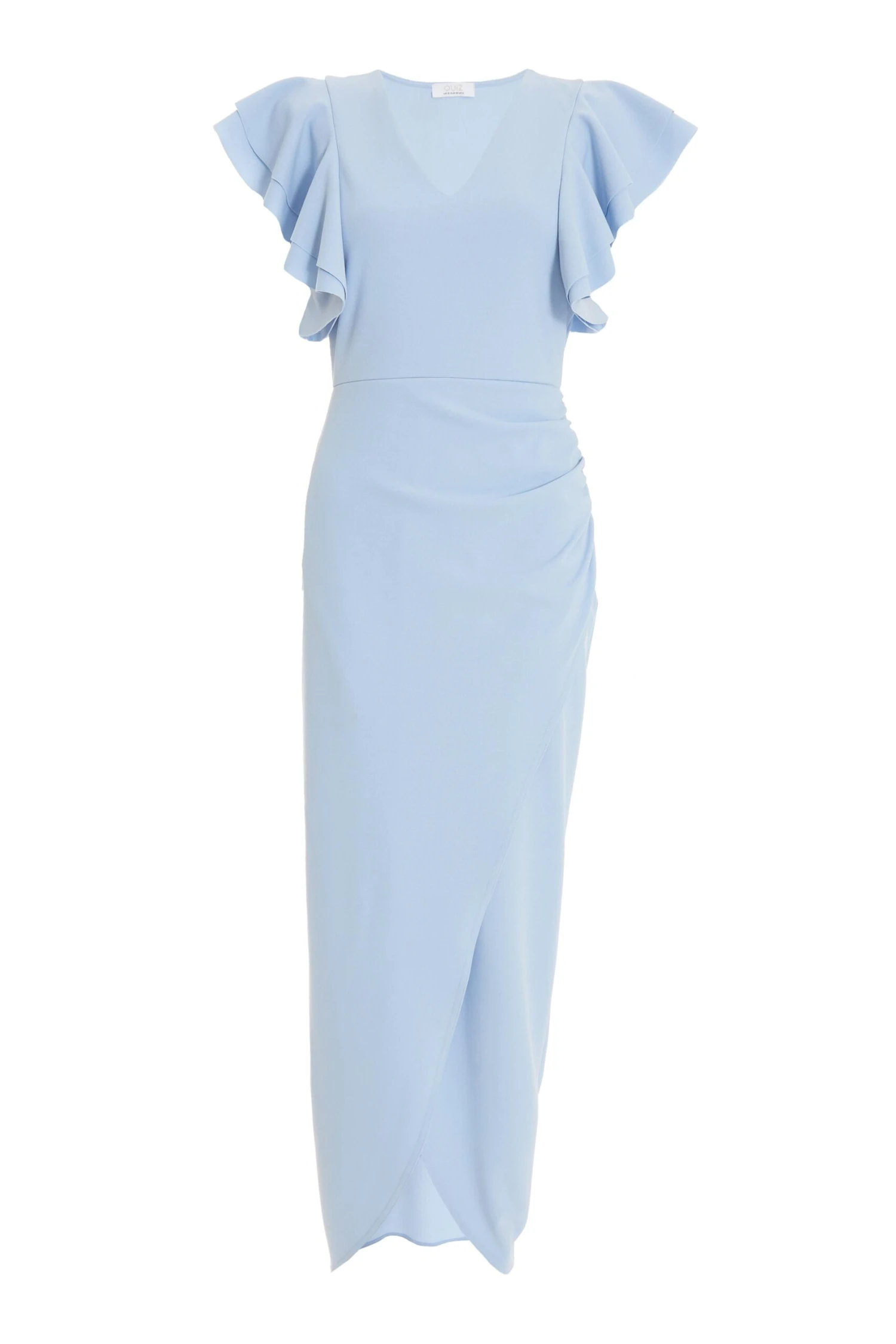 Light Blue Ruched Maxi Dress 1 Light Blue Ruched Maxi Dress