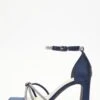 Wide Fit Navy Satin Diamante Heeled Sandals -Women Clothing Sales Store 00100037667 ZM