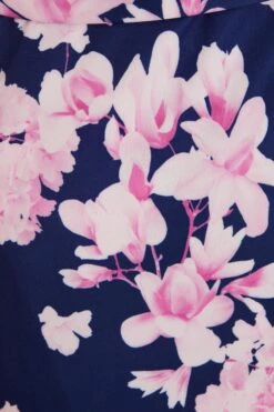 Petite Navy Floral Wrap Midi Dress -Women Clothing Sales Store 00100037688 ZS