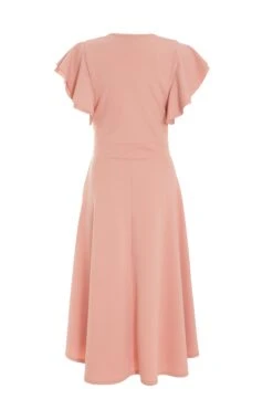 Petite Pink Wrap Dip Hem Midi Dress 10 Petite Pink Wrap Dip Hem Midi Dress -Women Clothing Sales Store 00100037689 ZB