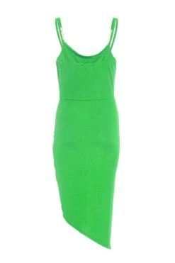 Petite Jade Green Diamante Ruched Midi Dress -Women Clothing Sales Store 00100037743 ZB