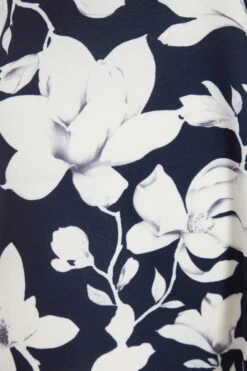 Petite Navy Floral Dip Hem Midi Dress 11 Petite Navy Floral Dip Hem Midi Dress -Women Clothing Sales Store 00100037780 ZS