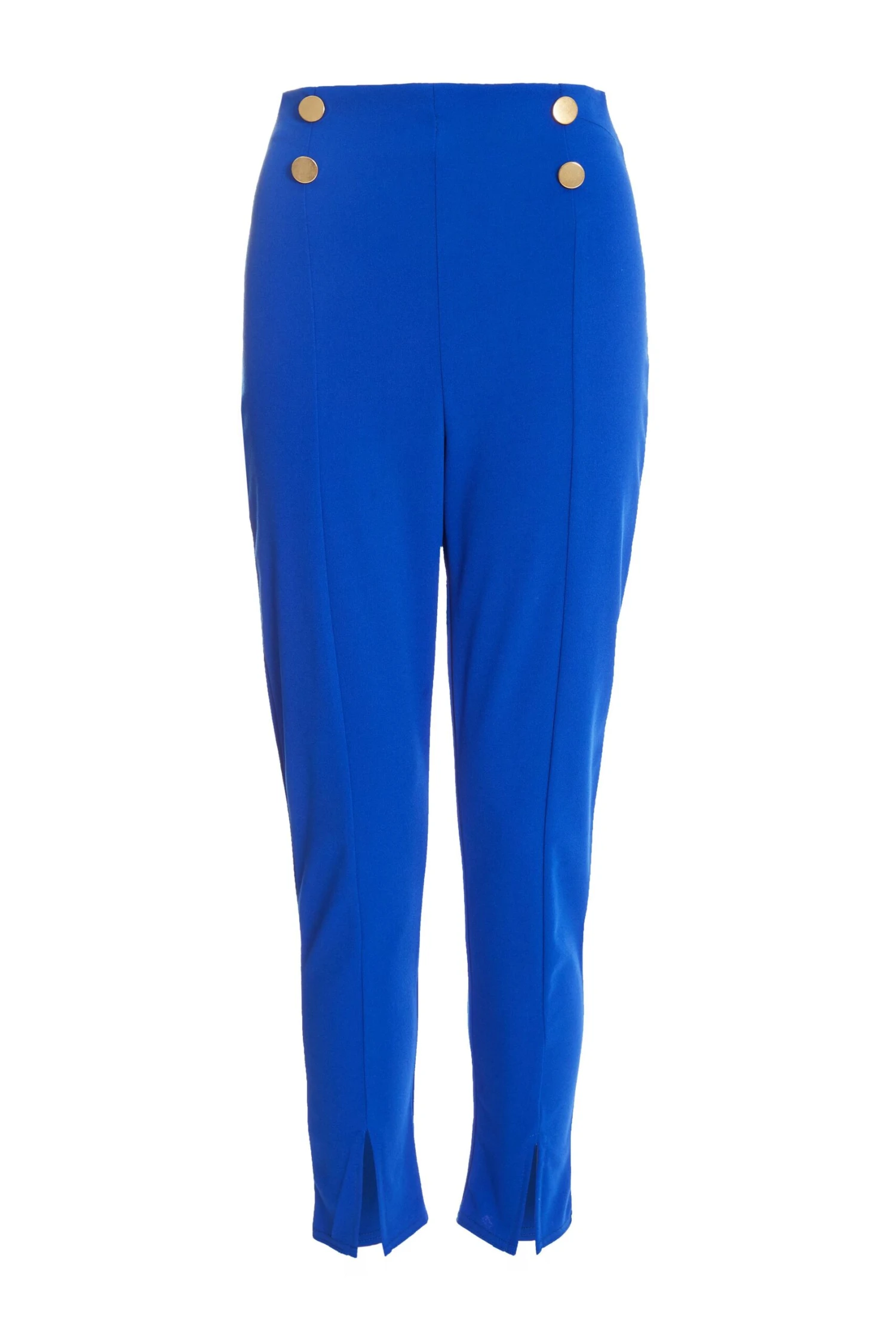 Petite Royal Blue Split Front Trousers 1 Petite Royal Blue Split Front Trousers