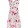 Petite Light Pink Floral Dip Hem Midi Dress 13 Petite Light Pink Floral Dip Hem Midi Dress -Women Clothing Sales Store 00100037791 ZM