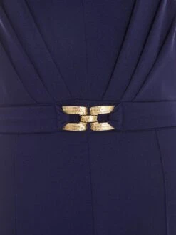 Navy Halter Neck Palazzo Jumpsuit -Women Clothing Sales Store 00100037802 ZS