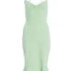 Petite Sage Bow Tie Back Midi Dress 13 Petite Sage Bow Tie Back Midi Dress -Women Clothing Sales Store 00100037971 ZM