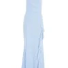 Light Blue Embellished Frill Maxi Dress 12 Light Blue Embellished Frill Maxi Dress -Women Clothing Sales Store 00100038071 ZM