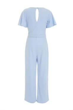Blue Buckle Palazzo Jumpsuit -Women Clothing Sales Store 00100038076 ZB