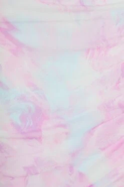Pink Mesh Marble Print Ruched Midi Dress 11 Pink Mesh Marble Print Ruched Midi Dress -Women Clothing Sales Store 00100038079 ZS