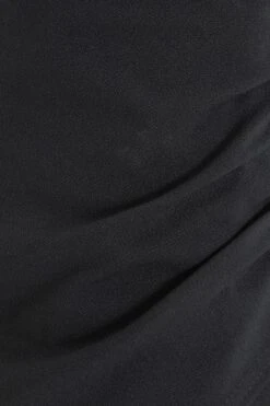 Black Ruched Wrap Mini Skirt -Women Clothing Sales Store 00100038123 ZS