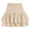Stone Ruched Frill Mini Skirt -Women Clothing Sales Store 00100038134 ZM