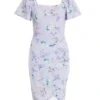 Petite Lilac Floral Ruched Mini Dress 12 Petite Lilac Floral Ruched Mini Dress -Women Clothing Sales Store 00100038186 ZM