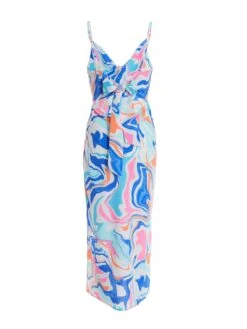 Petite Multicolored Marble Print Midaxi Dress 10 Petite Multicolored Marble Print Midaxi Dress -Women Clothing Sales Store 00100038197 ZB