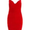 Red Ruched Bodycon Mini Dress 13 Red Ruched Bodycon Mini Dress -Women Clothing Sales Store 00100038352 ZM