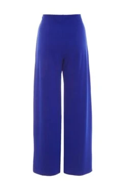 Petite Royal Blue Button Palazzo Trousers 10 Petite Royal Blue Button Palazzo Trousers -Women Clothing Sales Store 00100038393 ZB