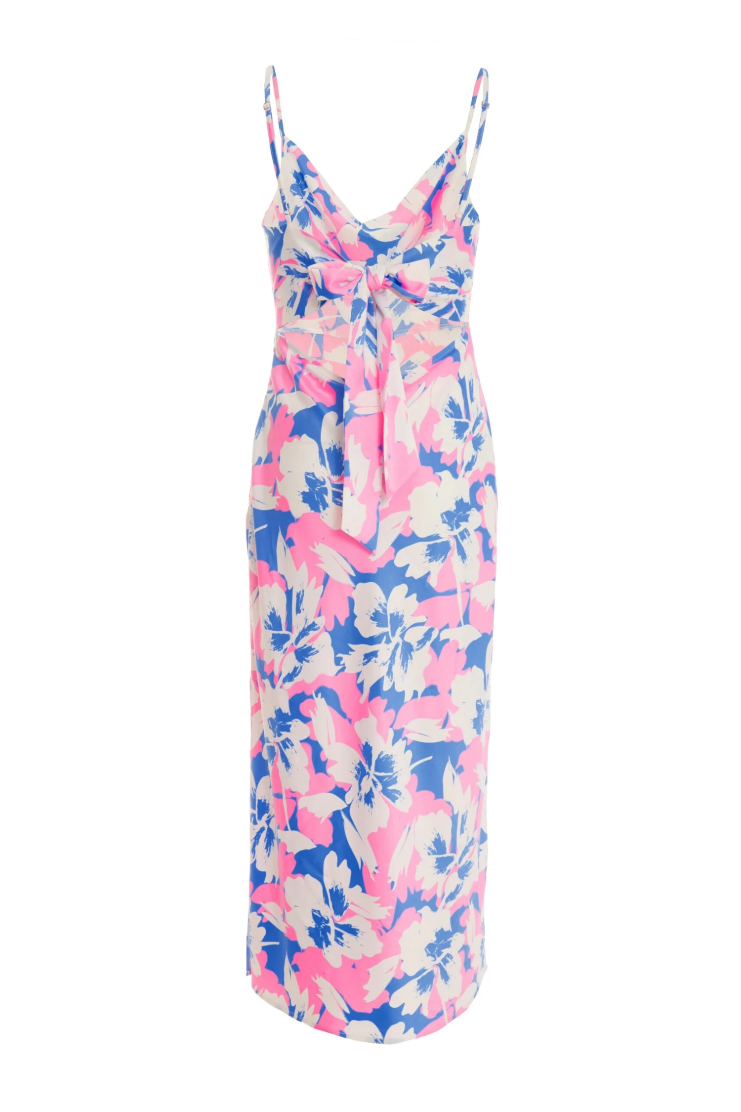 Petite Blue Floral Tie Back Midi Dress 5 Petite Blue Floral Tie Back Midi Dress - Image 5