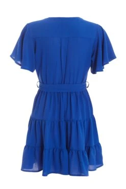 Petite Royal Blue Wrap Skater Dress 10 Petite Royal Blue Wrap Skater Dress -Women Clothing Sales Store 00100038402 ZB
