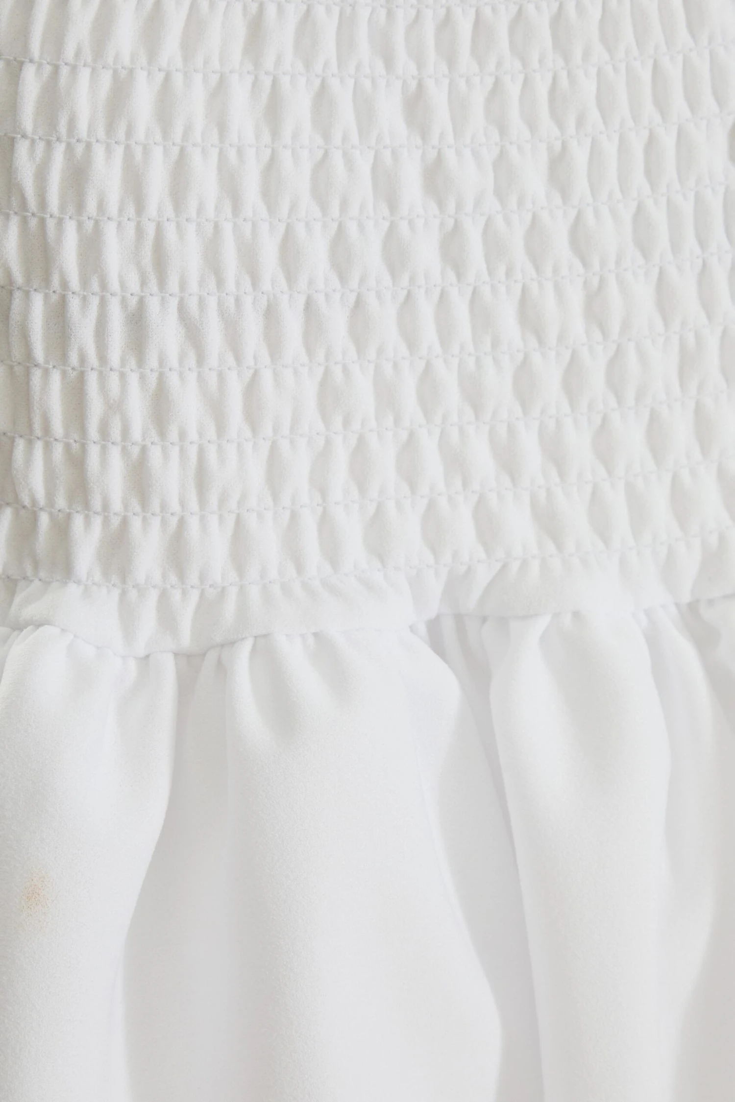 White Ruched Frill Mini Skirt 6 White Ruched Frill Mini Skirt - Image 6