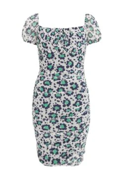 Petite Multicoloured Floral Ruched Mini Dress