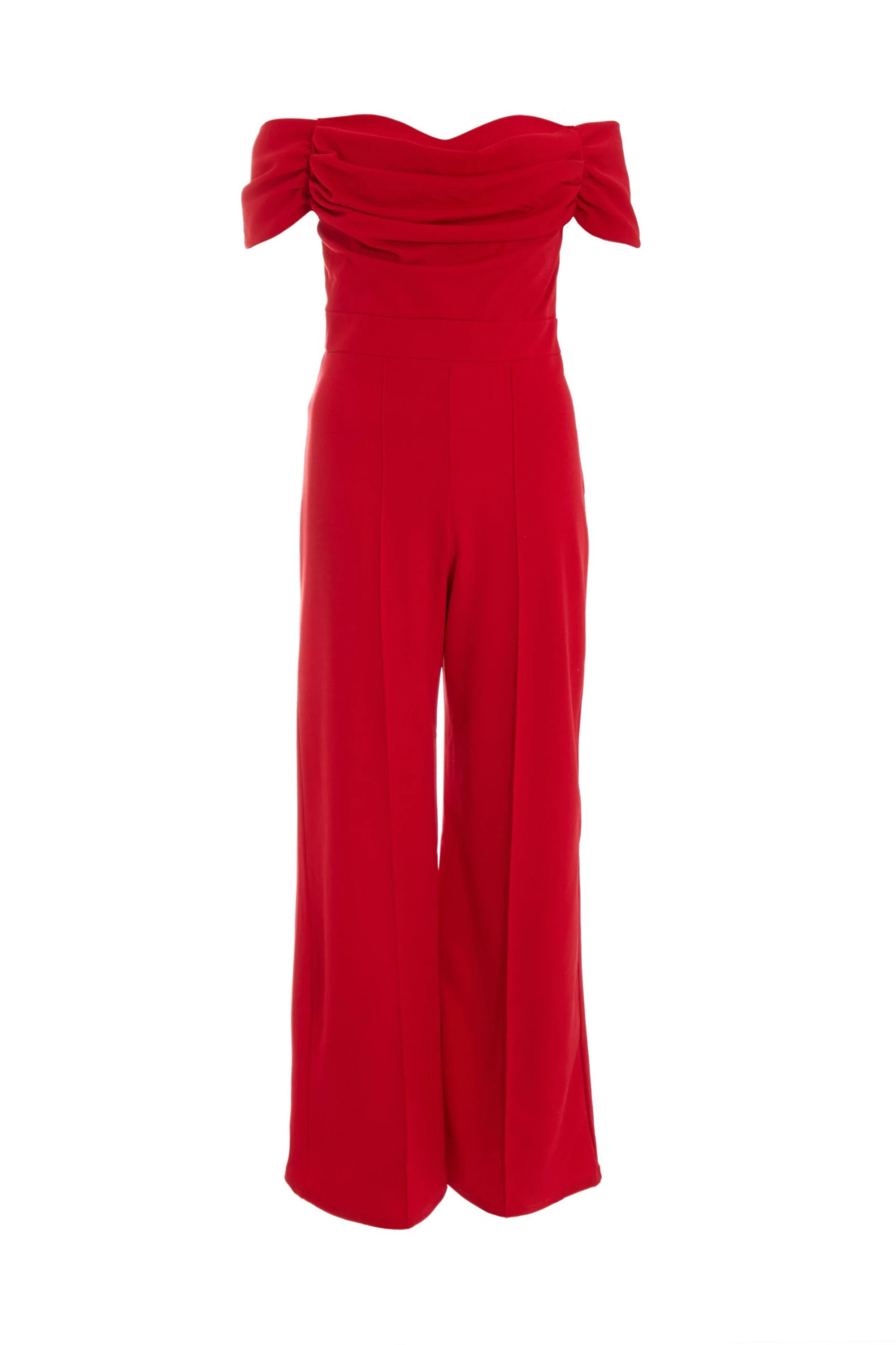 Petite Red Bardot Palazzo Jumpsuit 1 Petite Red Bardot Palazzo Jumpsuit