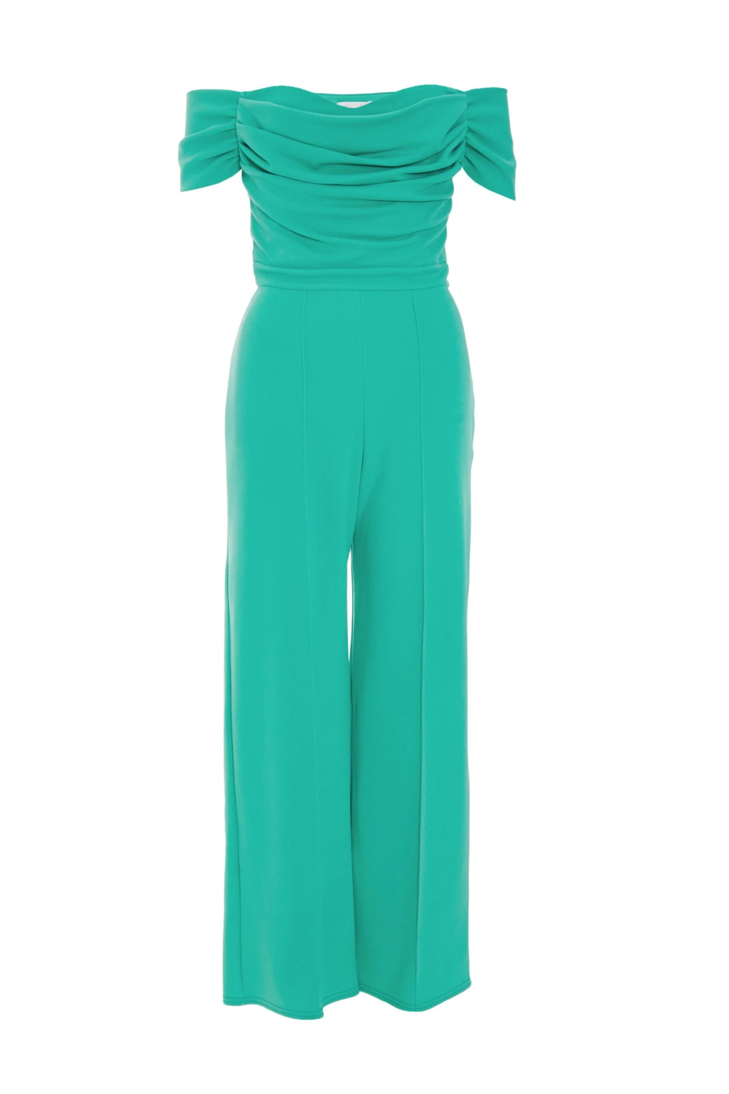 Petite Jade Green Bardot Palazzo Jumpsuit 1 Petite Jade Green Bardot Palazzo Jumpsuit
