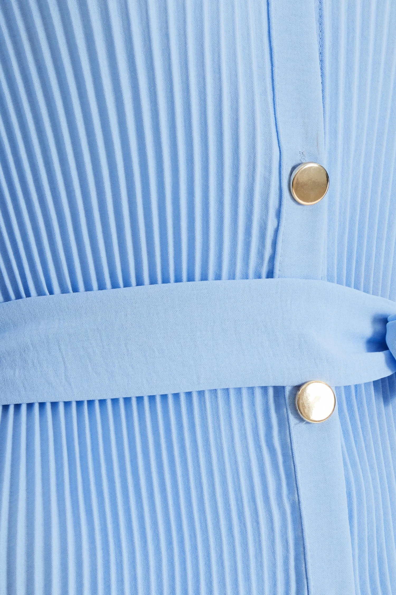 Blue Oversized Pleated Shirt Dress 6 Blue Oversized Pleated Shirt Dress - Image 6