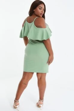 Curve Sage Frill Midi Dress -Women Clothing Sales Store 00100038579 XB