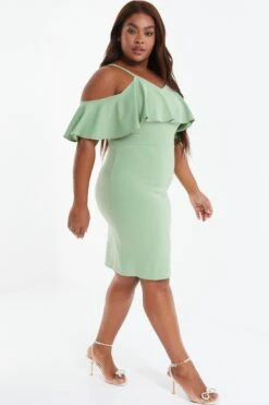 Curve Sage Frill Midi Dress -Women Clothing Sales Store 00100038579 XS