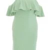 Curve Sage Frill Midi Dress -Women Clothing Sales Store 00100038579 ZM
