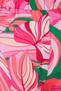 Petite Pink Scarf Print Palazzo Trousers 11 Petite Pink Scarf Print Palazzo Trousers -Women Clothing Sales Store 00100038626 ZS