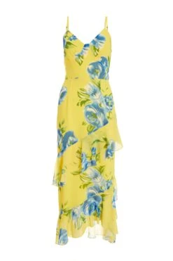 Petite Yellow Floral Midaxi Dress