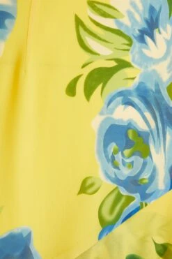 Petite Yellow Floral Midaxi Dress -Women Clothing Sales Store 00100038635 ZS