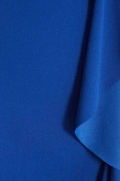 Blue Frill Wrap Midi Dress -Women Clothing Sales Store 00100038644 ZS