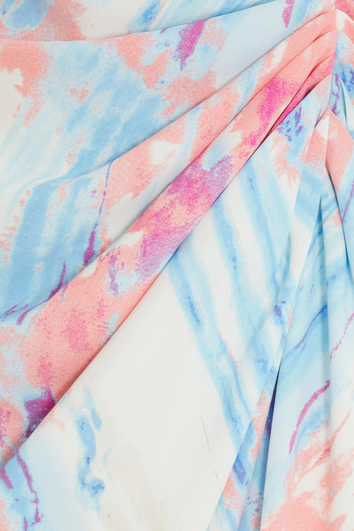 Blue Marble Print Ruched Midi Dress 6 Blue Marble Print Ruched Midi Dress - Image 6