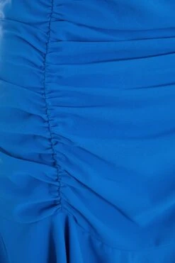 Blue Ruched Mini Skirt 11 Blue Ruched Mini Skirt -Women Clothing Sales Store 00100038790 ZS
