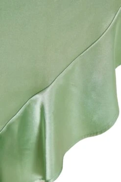 Petite Sage Halter Neck Asymmetric Midi Dress -Women Clothing Sales Store 00100038796 ZS