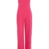 Pink Bardot Palazzo Jumpsuit 13 Pink Bardot Palazzo Jumpsuit -Women Clothing Sales Store 00100038883 ZM