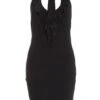 Black Halter Neck Mini Dress 12 Black Halter Neck Mini Dress -Women Clothing Sales Store 00100038988 ZM