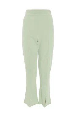 Petite Sage Split Front Trousers