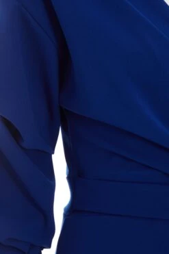 Royal Blue Wrap Tie Midi Dress 11 Royal Blue Wrap Tie Midi Dress -Women Clothing Sales Store 00100039356 ZS