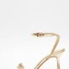 Gold Bow Heeled Sandals